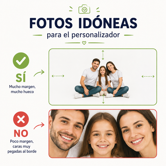 Número decorativo con tus fotos - Cifras unidas a la base con dedicatoria