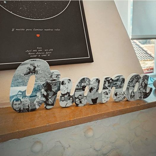 letras con fotografías