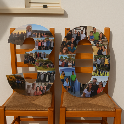 Número 30 con fotografías de 60 cm - Picletters