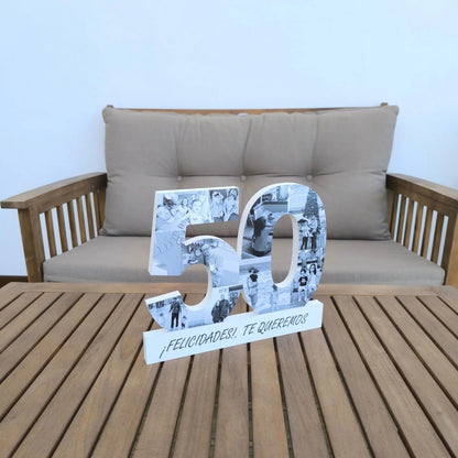 Números con con fotografías y BASE DEDICATORIA