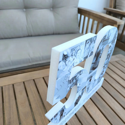 Números con con fotografías y BASE DEDICATORIA