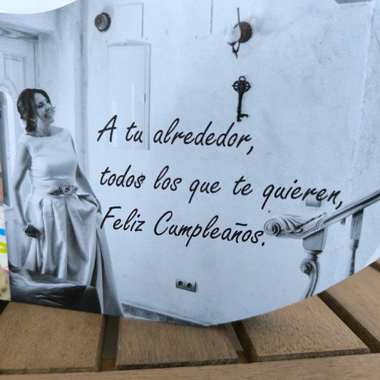 Número con dedicatoria y fotografías para cumpleaños - Picletters