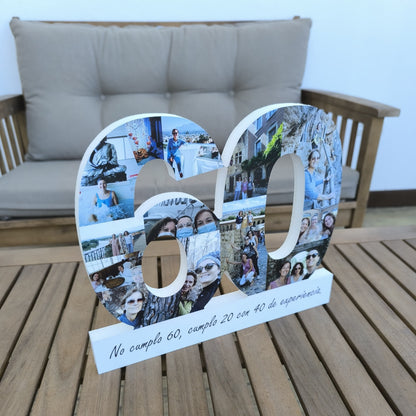 Números con con fotografías y BASE DEDICATORIA