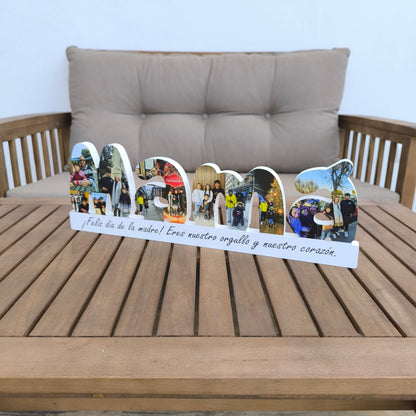 Mamá con base dedicatoria