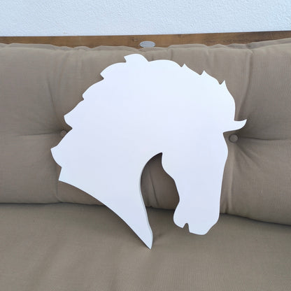 Estatueta de cavalo com fotografias